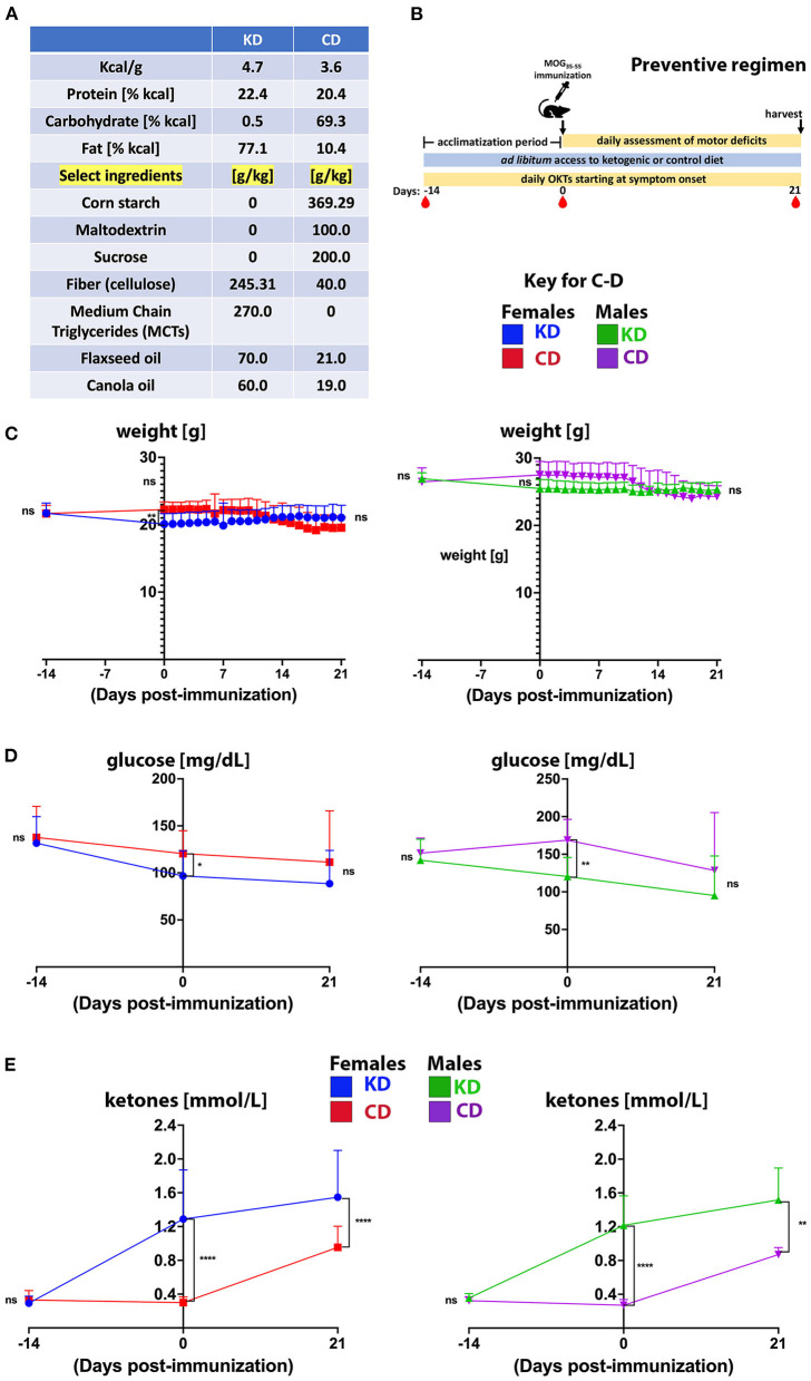 EAE Interventional Recovery with Ketogenic Diet