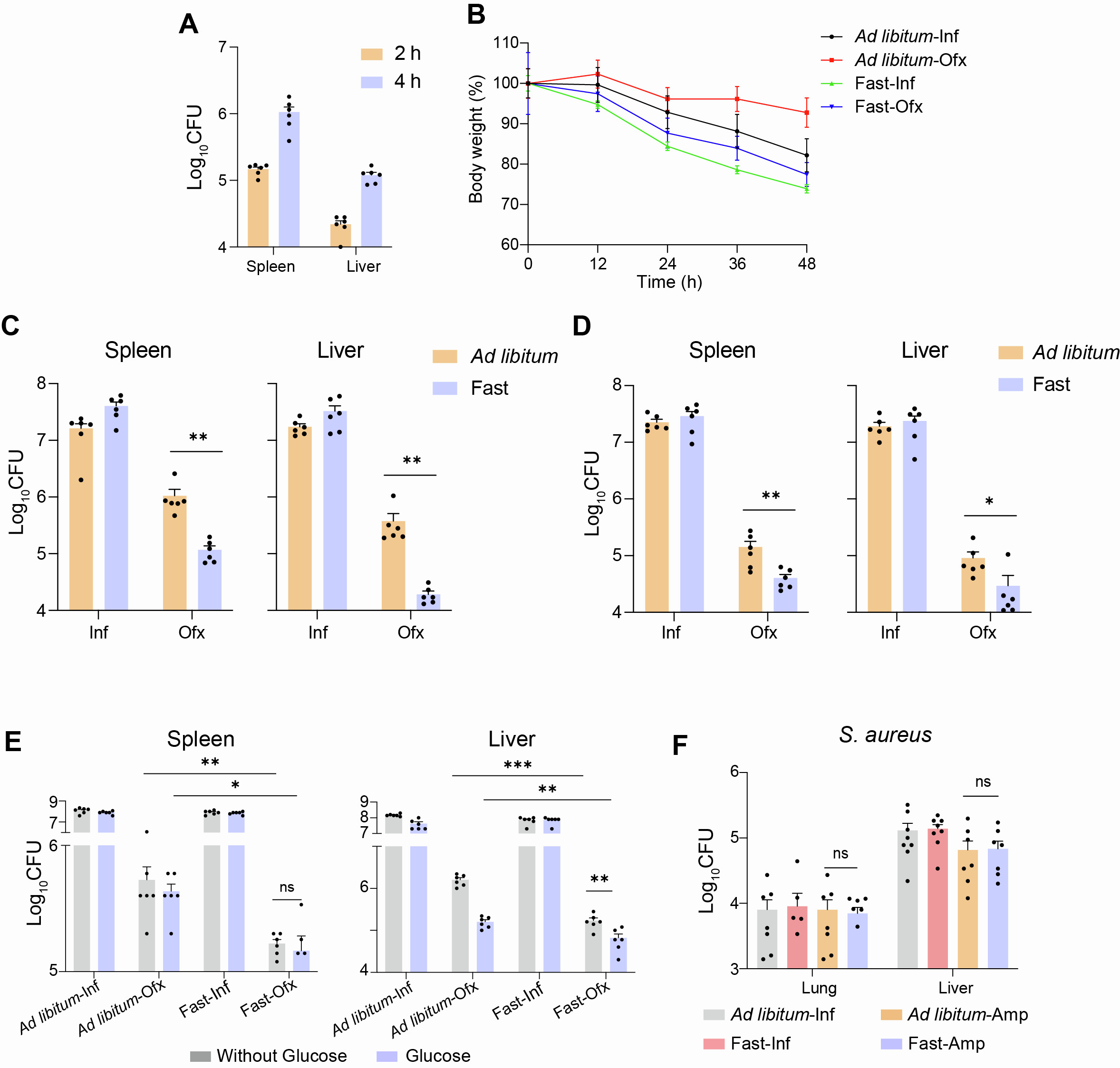 Fasting + Antibiotic Survival and Clearance